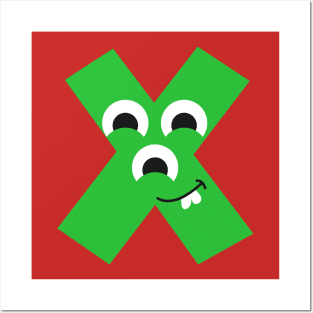 X Letter Posters and Art